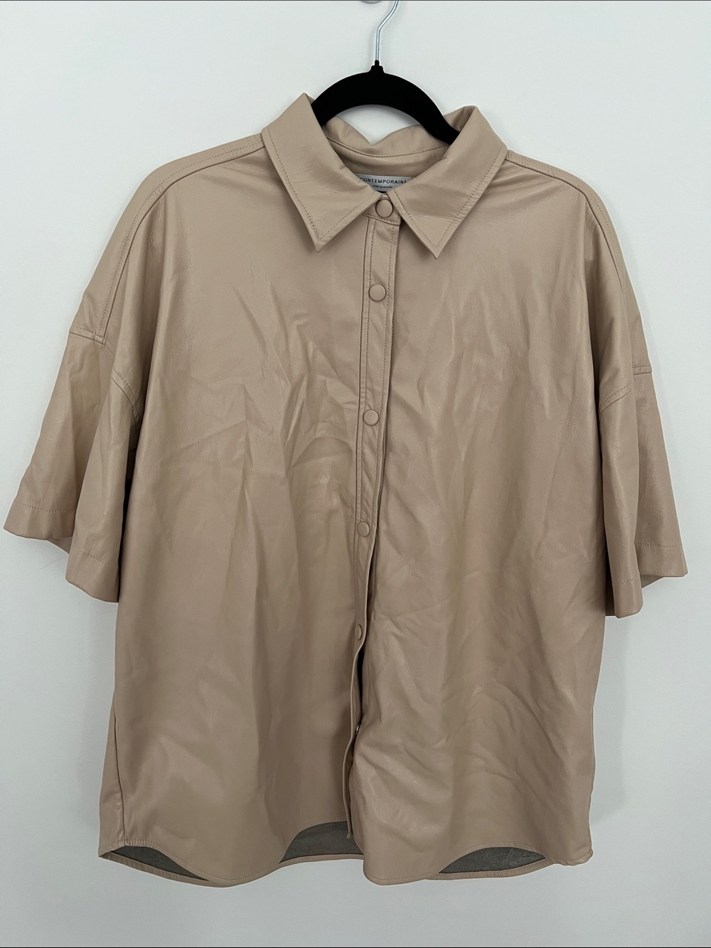 SIMONS | Contemporaine Leatherette Cream XL Top Jacket